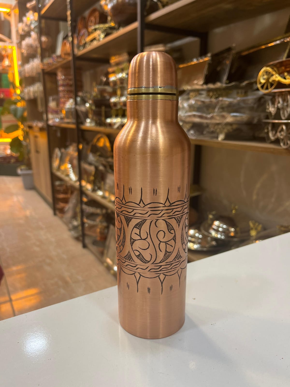 Bakırzade Osmanlı Motif Bantlı Termos